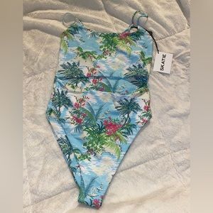 SKATIE Madison Style Bathing Suit in Poipu pattern